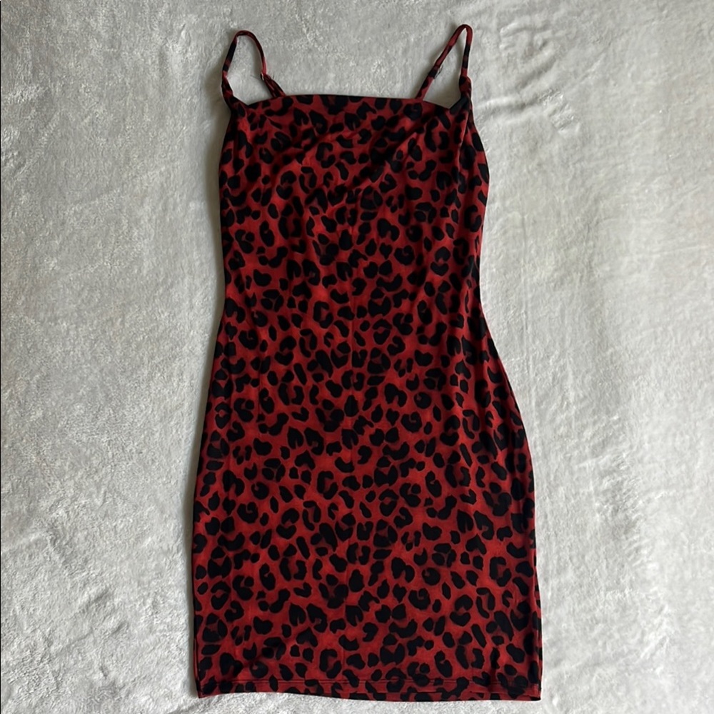 Iris Red Spaghetti Strap Slip Dress